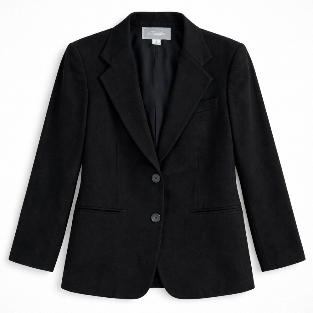 Pietrafesa Loro Piana Size 4 Blazer 100% Worsted Camel Hair Black USA Luxury